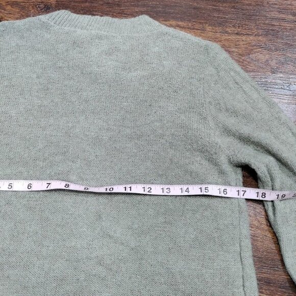 ZARA Wool Alpaca Blend Lightweight Base Layer Ruffled Hem Sweater Women's Small - Picture 8 of 10